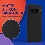 Google Pixel 8 Pro Silicone Pro Silikon Hülle Schwarz – Detailansicht 1