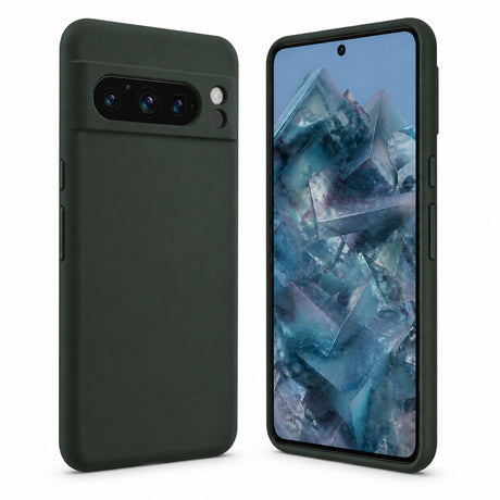 Google Pixel 8 Pro Silicone Pro Silikon Hülle in Tannengrün – Produktansicht