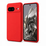 Google Pixel 8 Silicone Pro Silikon Hülle in Rot – Produktansicht