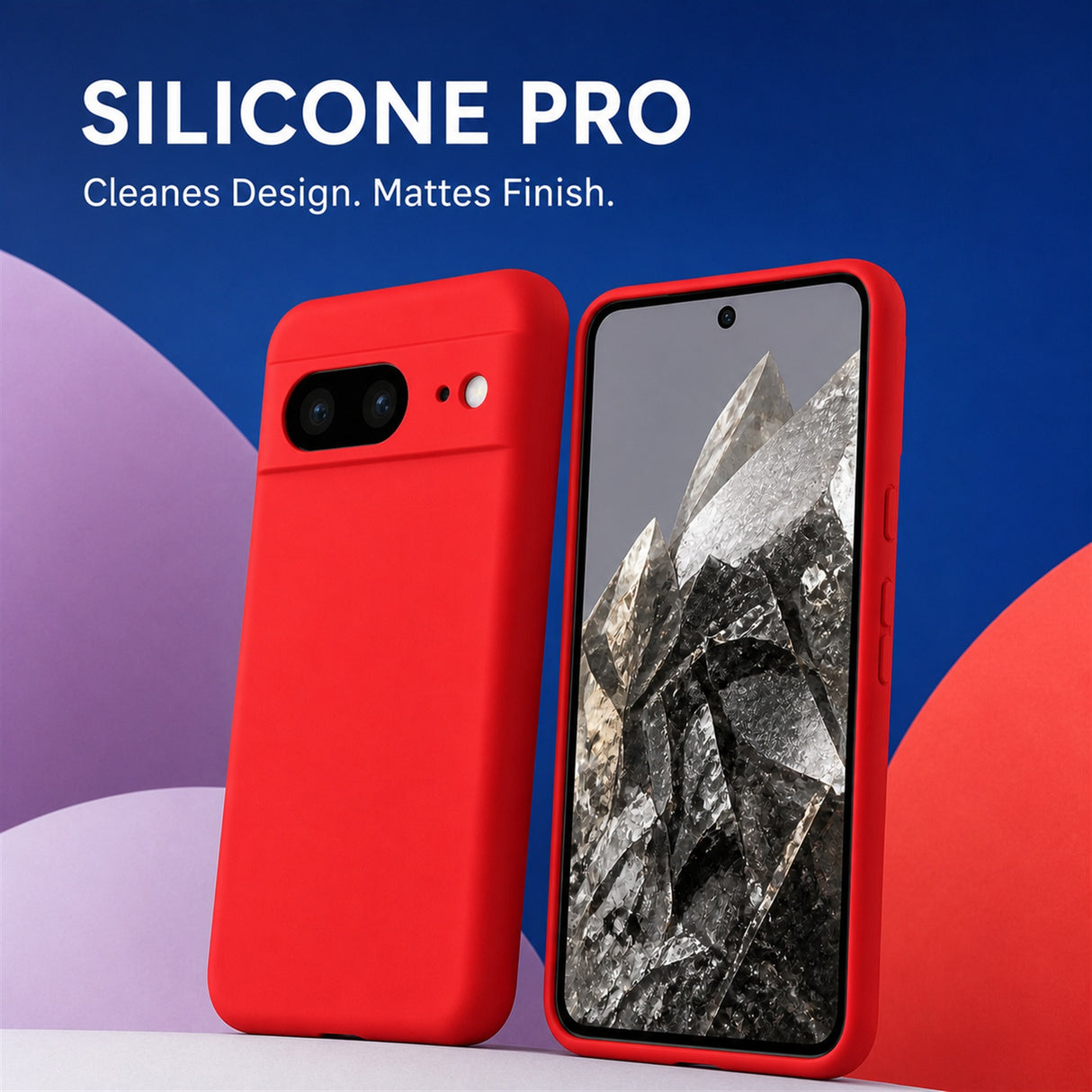 Google Pixel 8 Silicone Pro Silikon Hülle Rot – Detailansicht 5