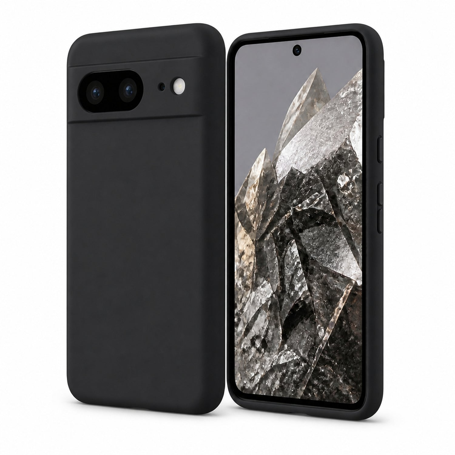 Google Pixel 8 Silicone Pro Silikon Hülle in Schwarz – Produktansicht