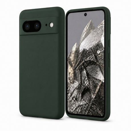 Google Pixel 8 Silicone Pro Silikon Hülle in Tannengrün – Produktansicht