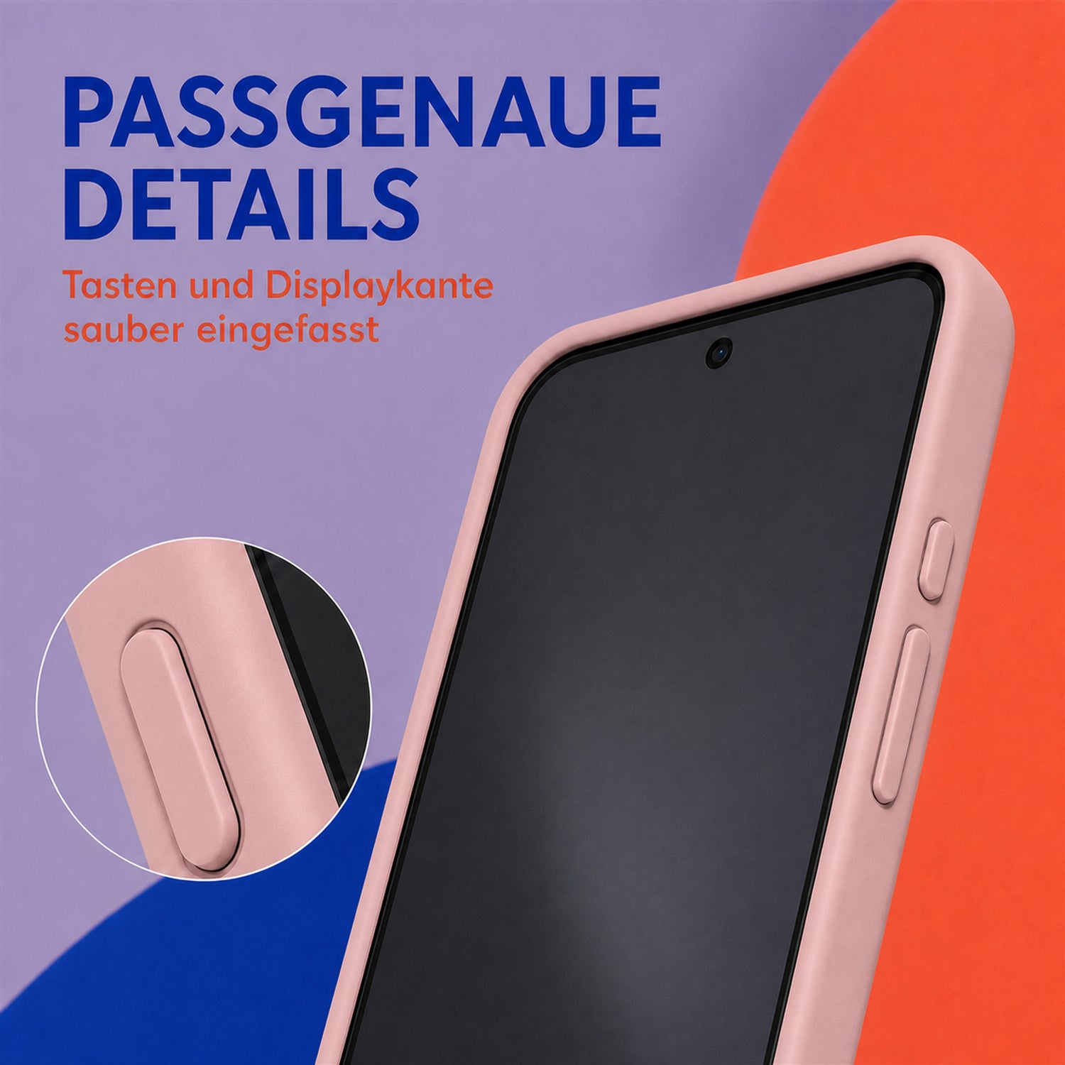 Google Pixel 8A Silicone Pro Silikon Hülle Altrosa – Detailansicht 3