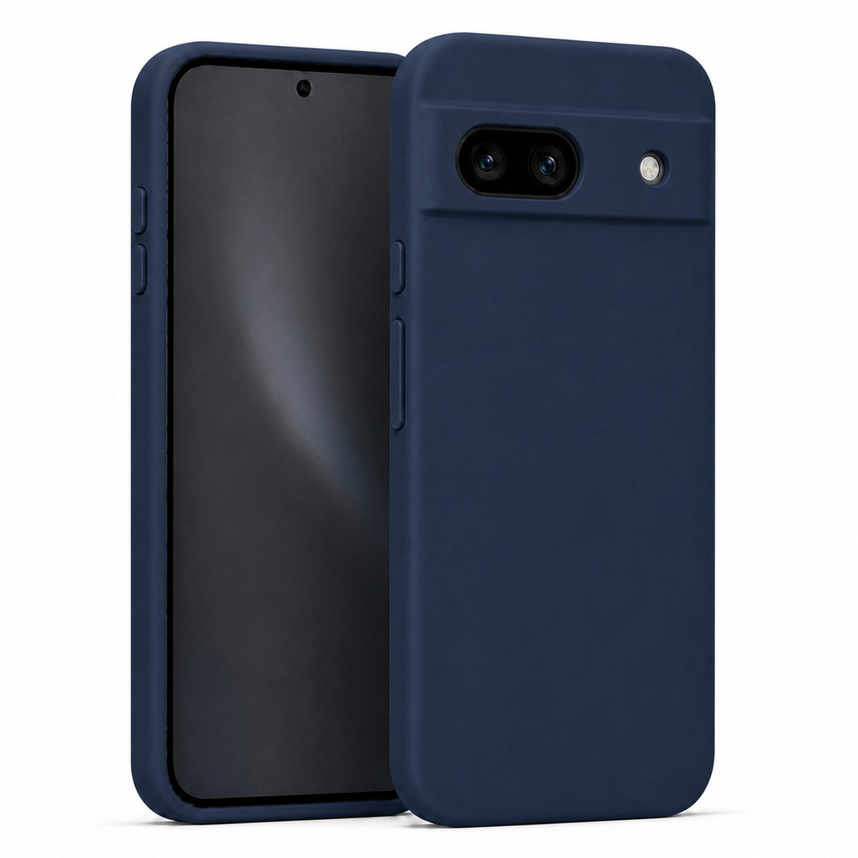 Google Pixel 8A Silicone Pro Silikon Hülle in Marineblau – Produktansicht