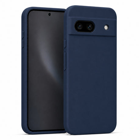 Google Pixel 8A Silicone Pro Silikon Hülle in Marineblau – Produktansicht