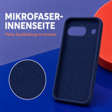 Google Pixel 8A Silicone Pro Silikon Hülle Marineblau – Detailansicht 4