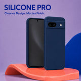 Google Pixel 8A Silicone Pro Silikon Hülle Marineblau – Detailansicht 5
