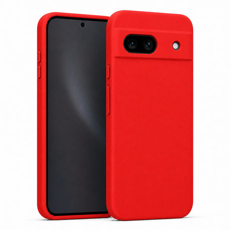 Google Pixel 8A Silicone Pro Silikon Hülle in Rot – Produktansicht