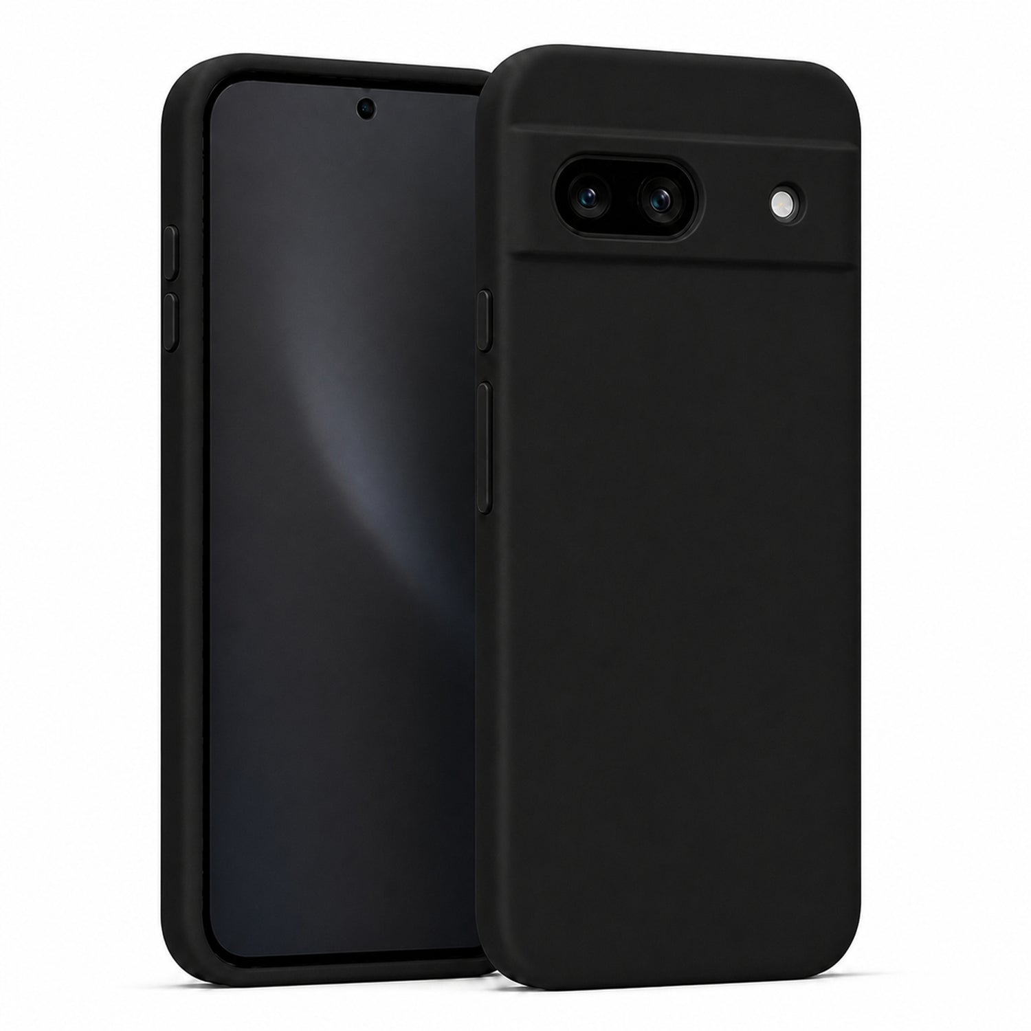 Google Pixel 8A Silicone Pro Silikon Hülle in Schwarz – Produktansicht