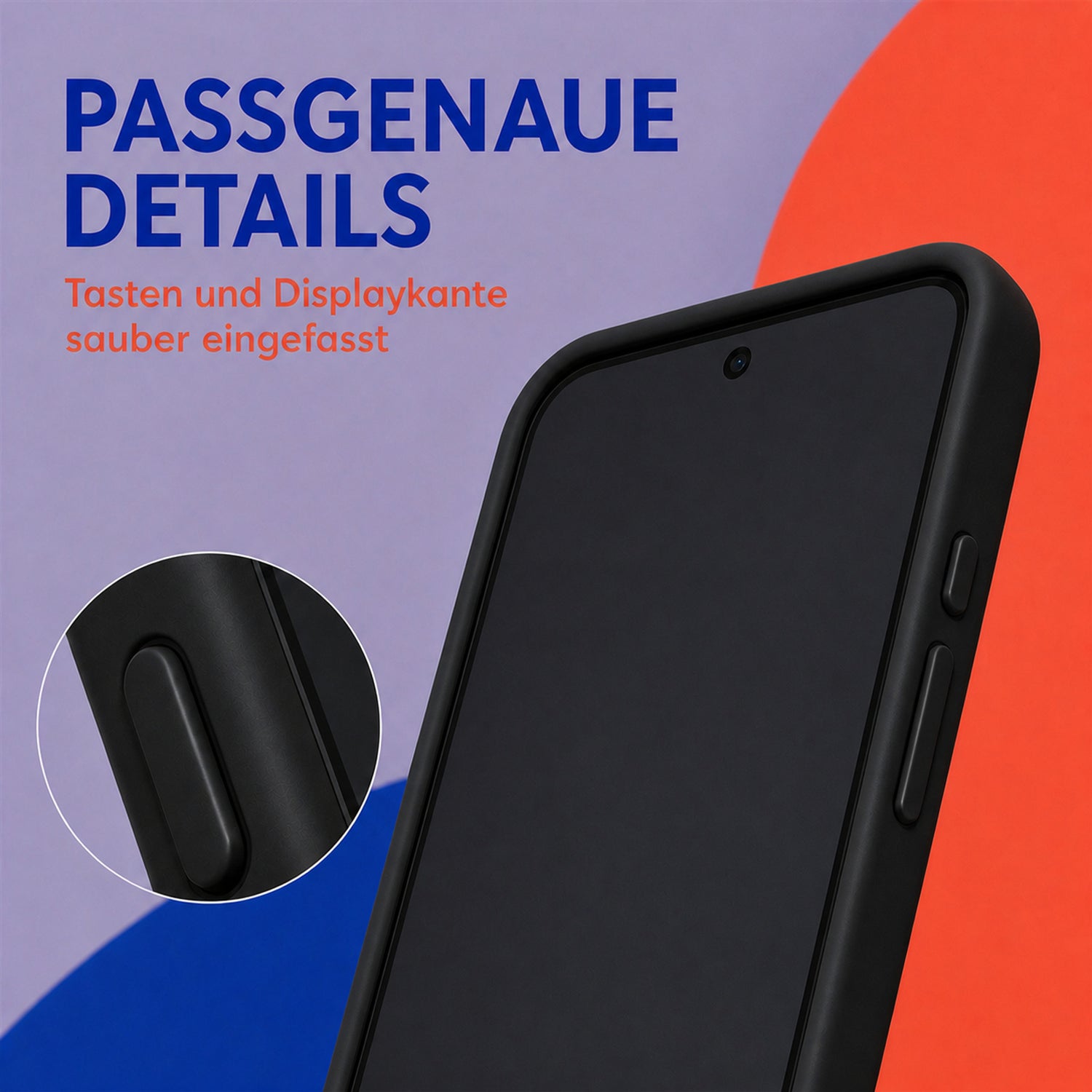 Google Pixel 8A Silicone Pro Silikon Hülle Schwarz – Detailansicht 3