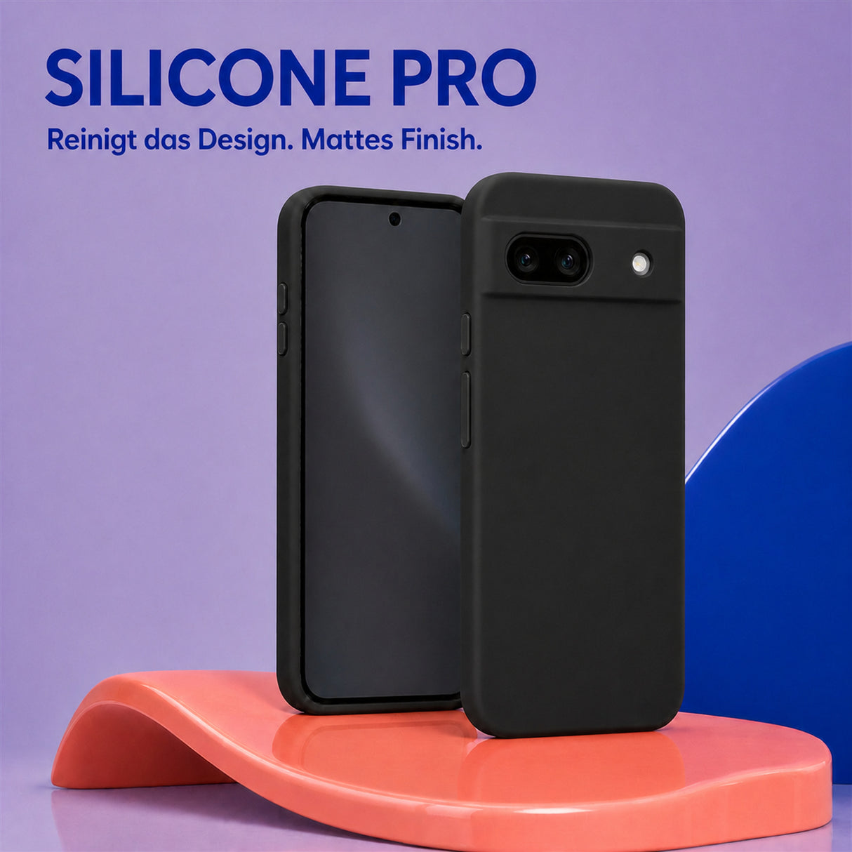 Google Pixel 8A Silicone Pro Silikon Hülle Schwarz – Detailansicht 5