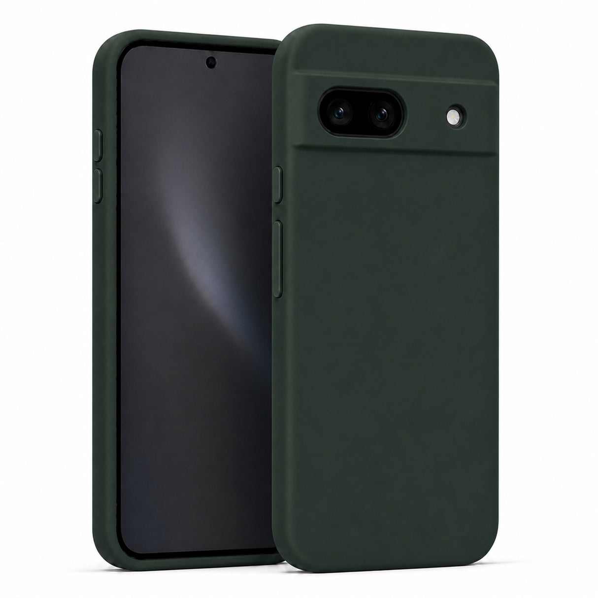 Google Pixel 8A Silicone Pro Silikon Hülle in Tannengrün – Produktansicht