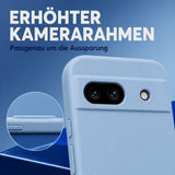Google Pixel 8A Silicone Pro Silikon Hülle Wolkenblau – Detailansicht 2