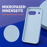 Google Pixel 8A Silicone Pro Silikon Hülle Wolkenblau – Detailansicht 4