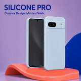 Google Pixel 8A Silicone Pro Silikon Hülle Wolkenblau – Detailansicht 5