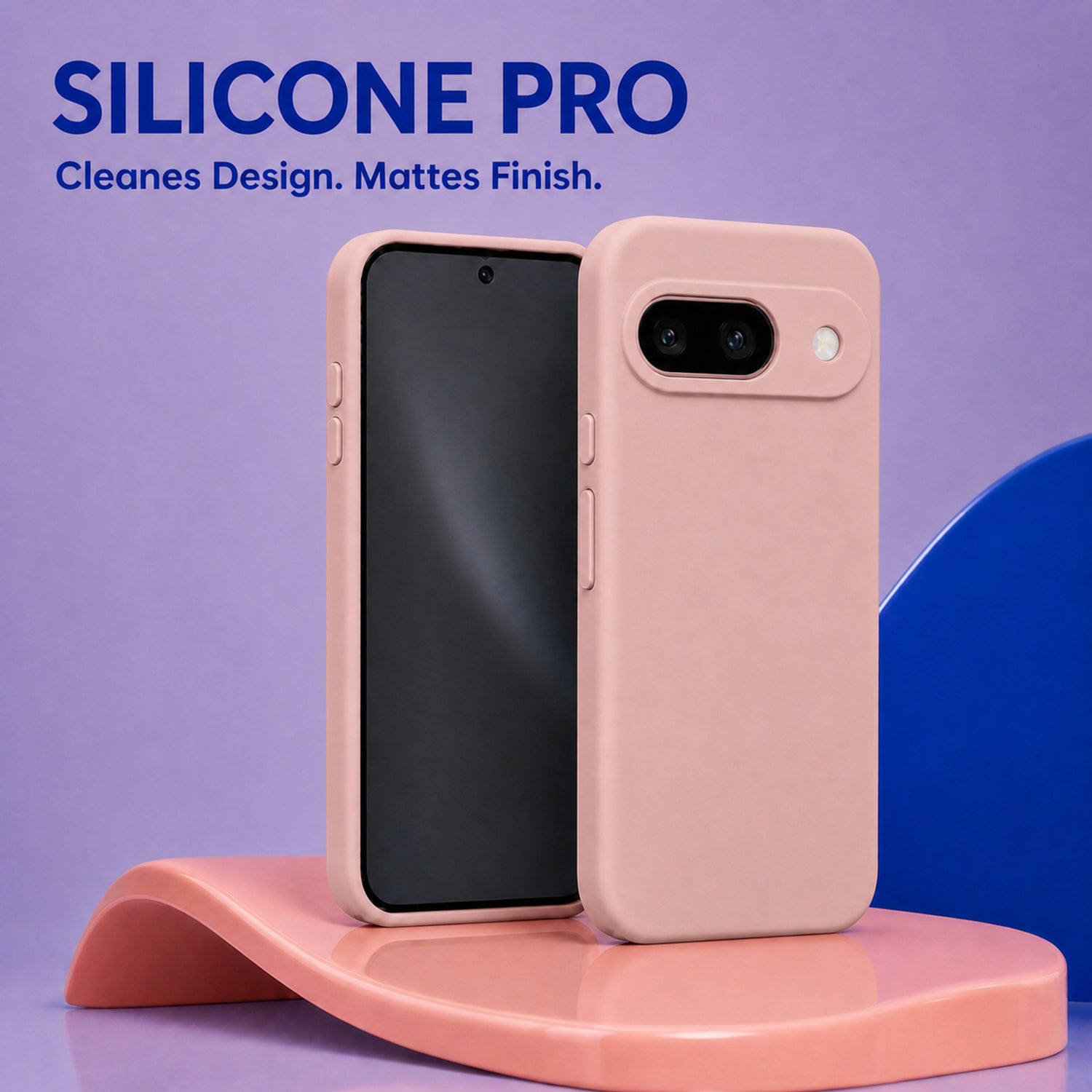 Google Pixel 9 Silicone Pro Silikon Hülle Altrosa – Detailansicht 5