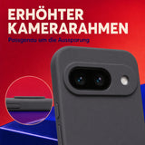 Google Pixel 9 Silicone Pro Silikon Hülle Anthrazit – Detailansicht 2