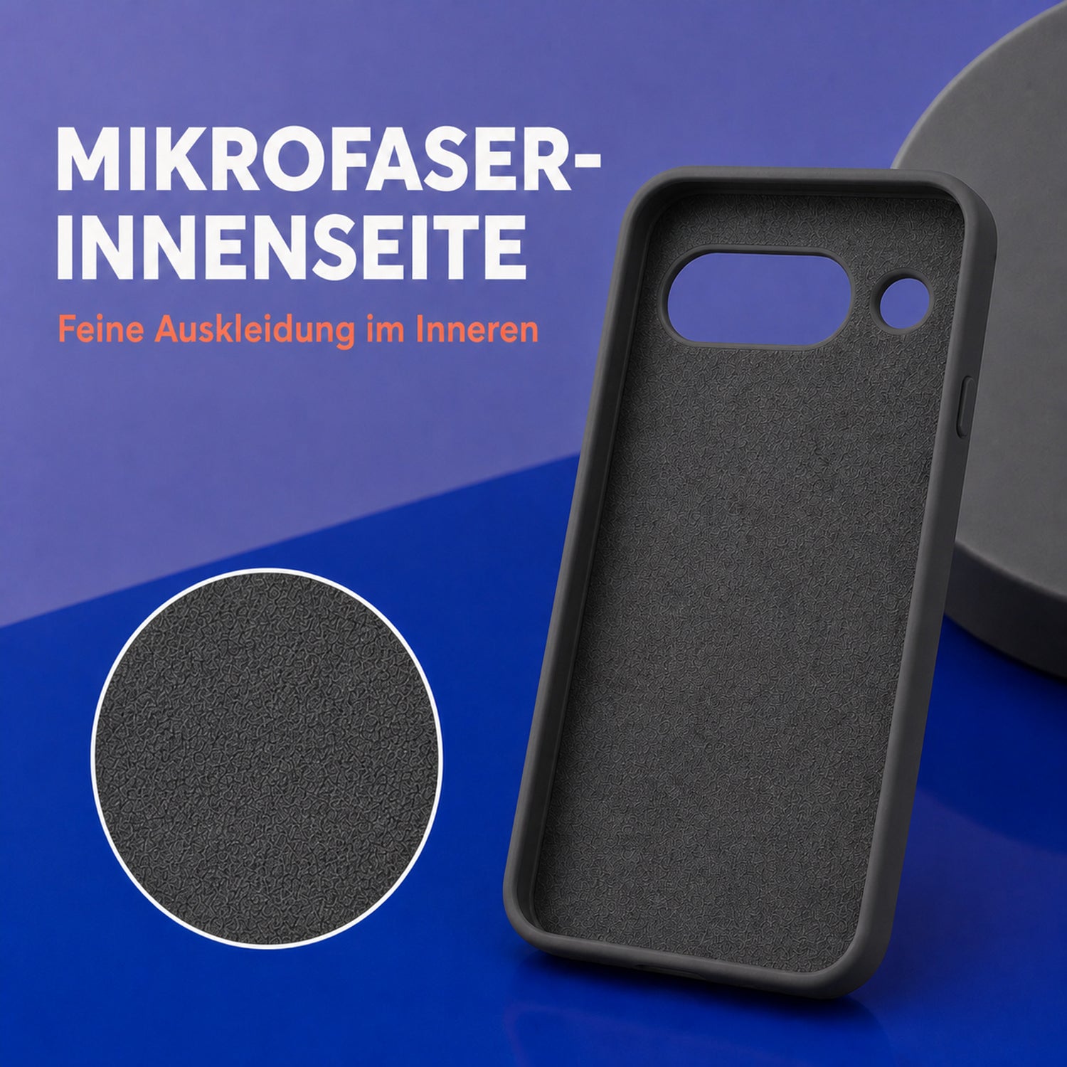 Google Pixel 9 Silicone Pro Silikon Hülle Anthrazit – Detailansicht 4