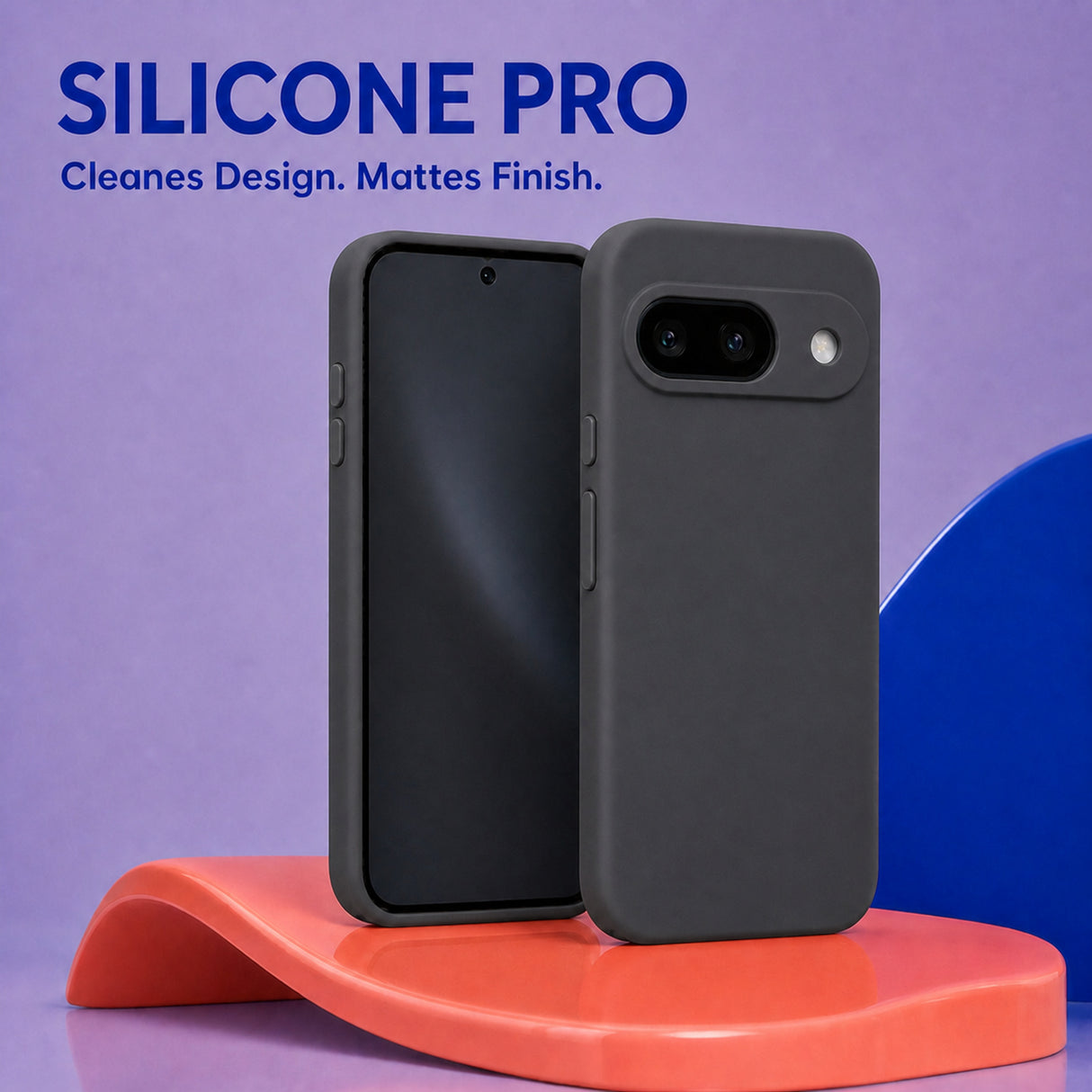 Google Pixel 9 Silicone Pro Silikon Hülle Anthrazit – Detailansicht 5