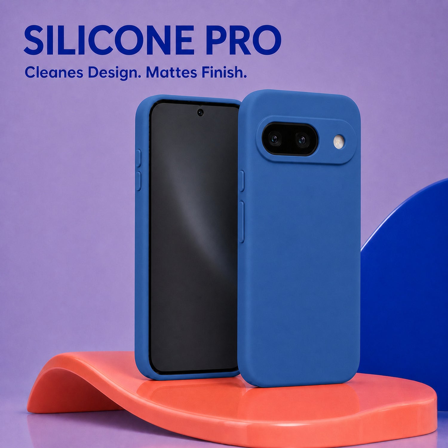 Google Pixel 9 Silicone Pro Silikon Hülle Marineblau – Detailansicht 5