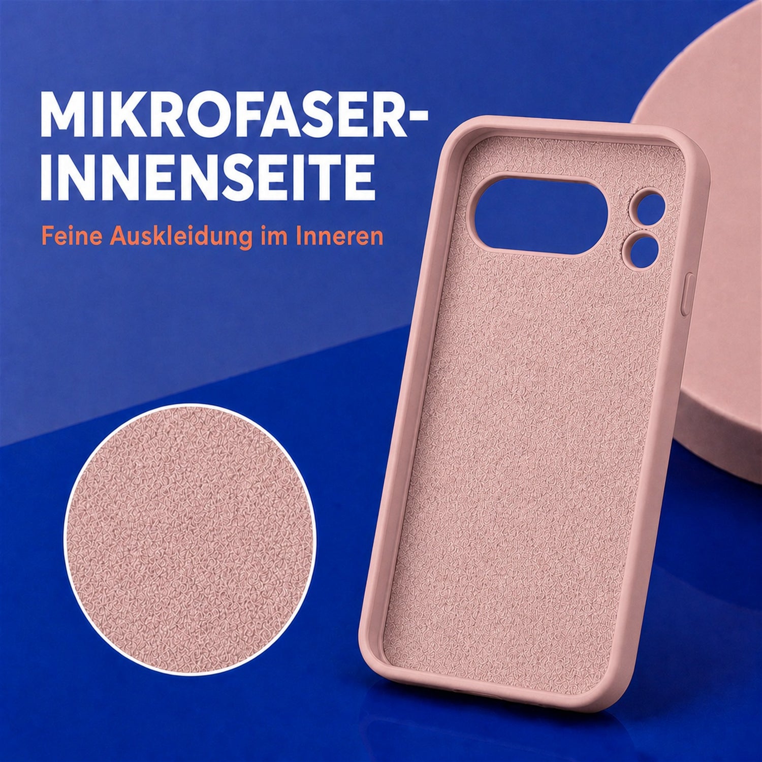 Google Pixel 9 Pro Silicone Pro Silikon Hülle Altrosa – Detailansicht 4