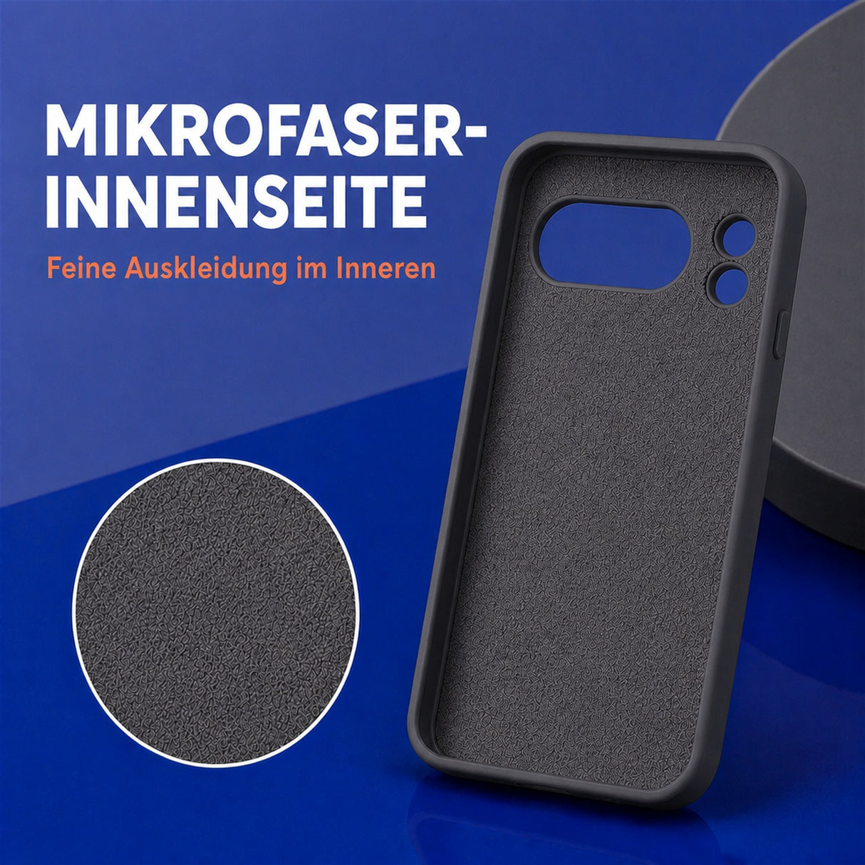 Google Pixel 9 Pro Silicone Pro Silikon Hülle Anthrazit – Detailansicht 4