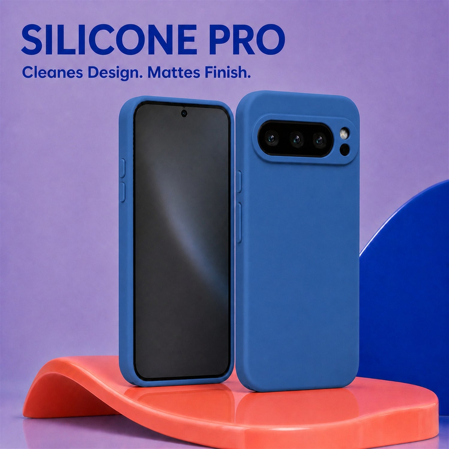 Google Pixel 9 Pro Silicone Pro Silikon Hülle Marineblau – Detailansicht 5