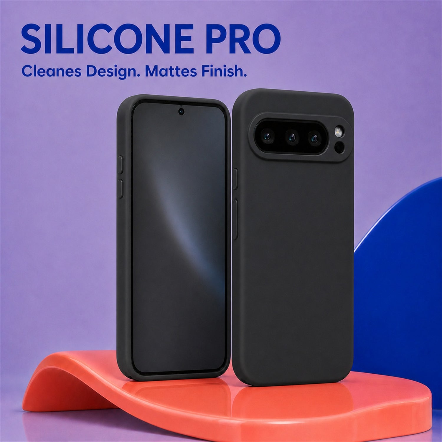 Google Pixel 9 Pro Silicone Pro Silikon Hülle Schwarz – Detailansicht 5
