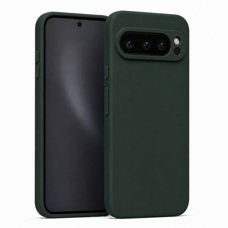 Google Pixel 9 Pro Silicone Pro Silikon Hülle in Tannengrün – Produktansicht