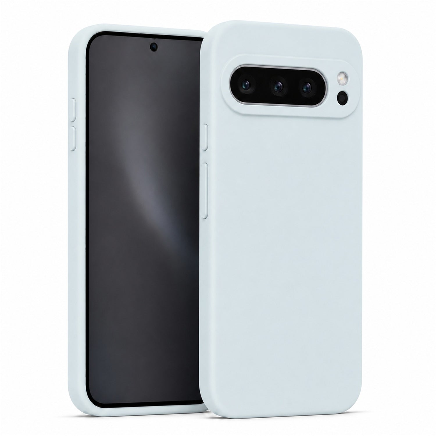 Google Pixel 9 Pro Silicone Pro Silikon Hülle in Wolkenblau – Produktansicht