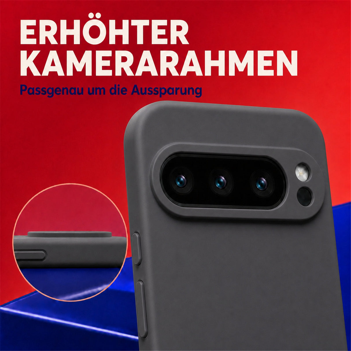 Google Pixel 9 Pro XL Silicone Pro Silikon Hülle Anthrazit – Detailansicht 2
