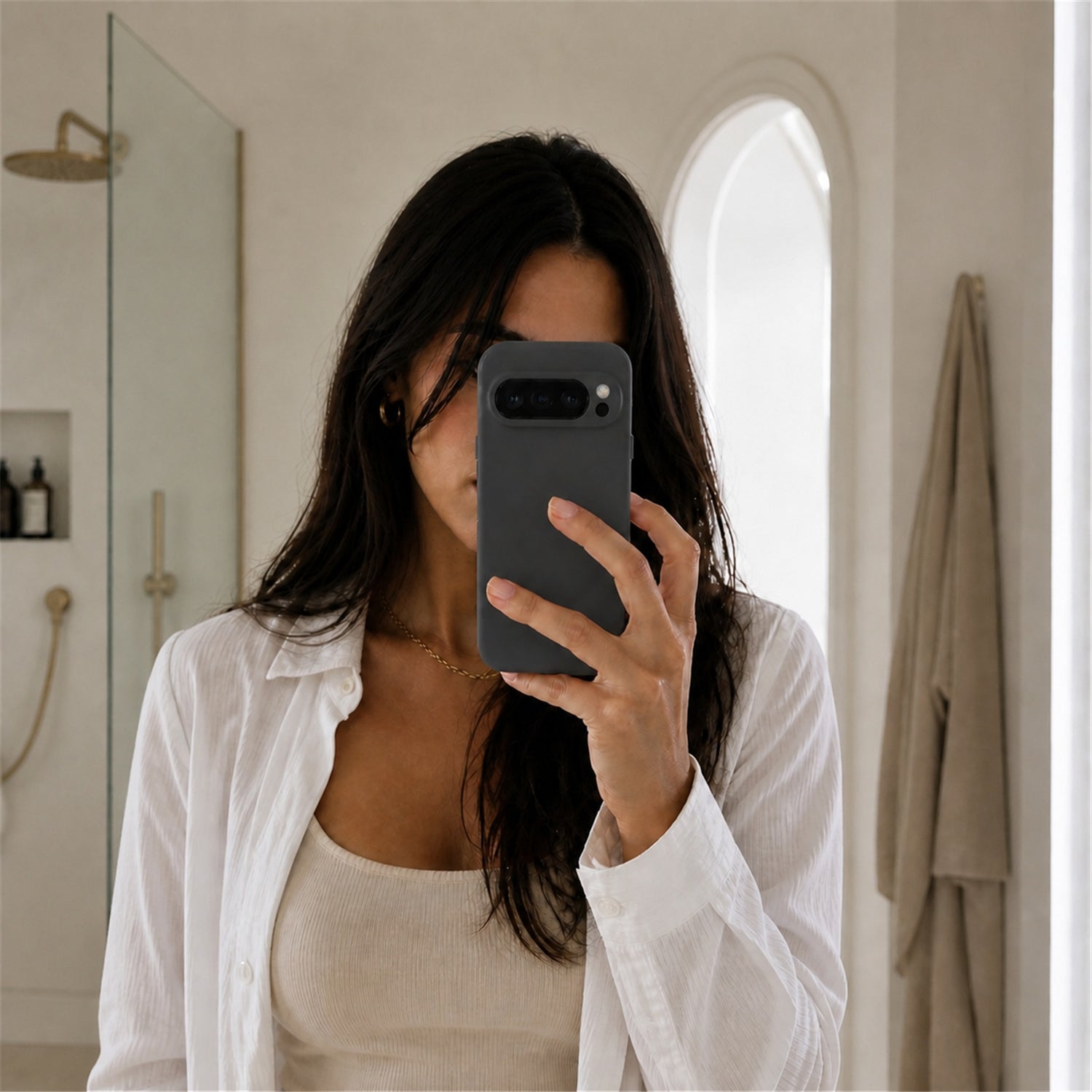 Google Pixel 9 Pro XL Silicone Pro Silikon Hülle Anthrazit – Detailansicht 6