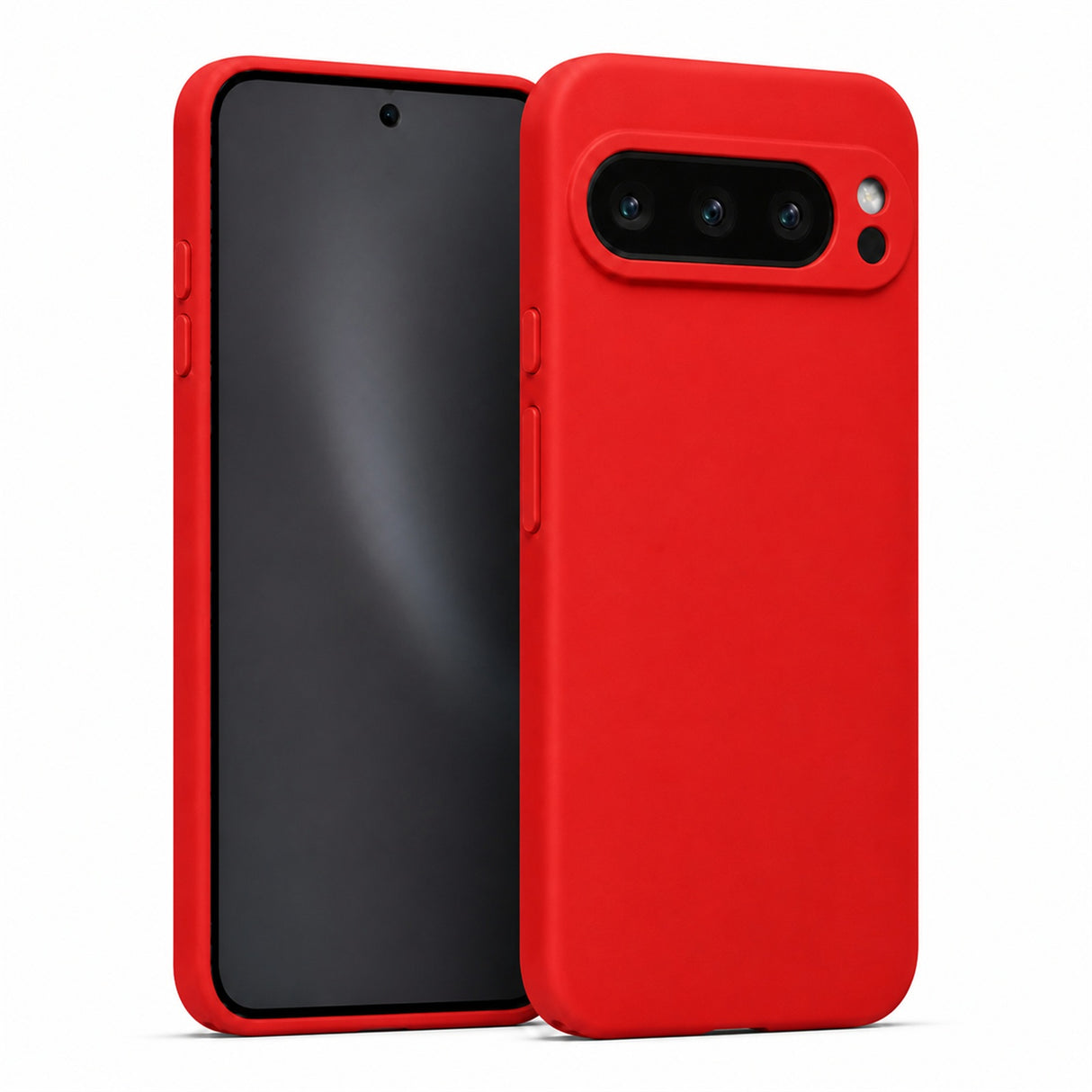 Google Pixel 9 Pro XL Silicone Pro Silikon Hülle in Rot – Produktansicht