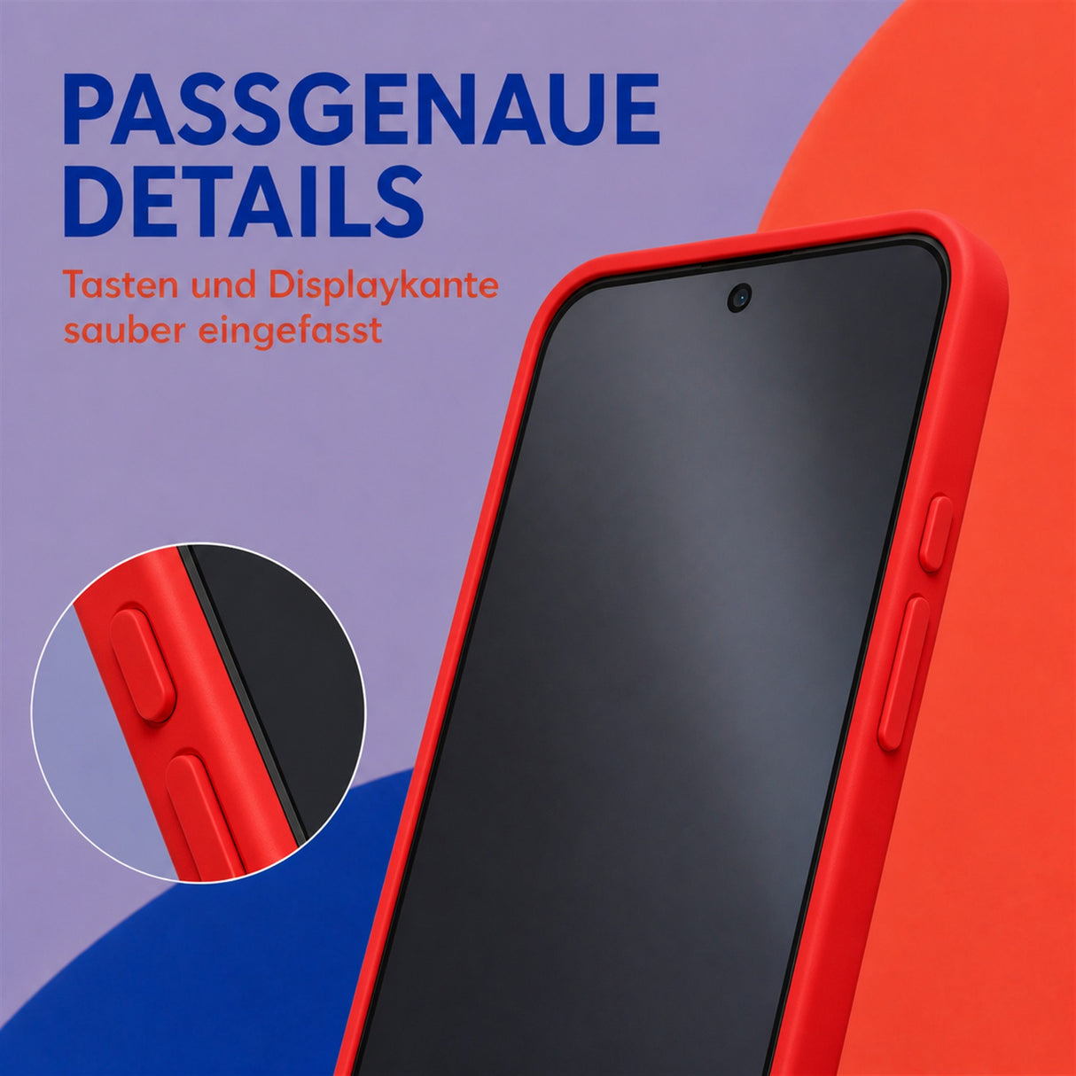 Google Pixel 9 Pro XL Silicone Pro Silikon Hülle Rot – Detailansicht 3