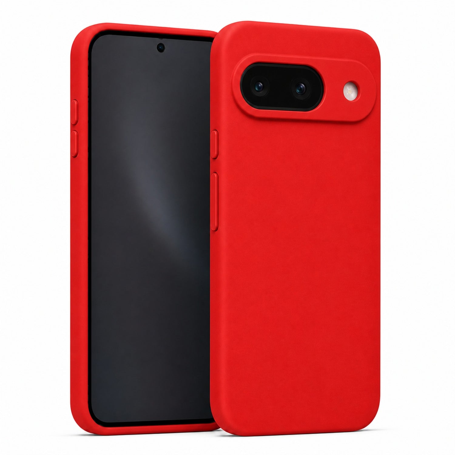 Google Pixel 9 Silicone Pro Silikon Hülle in Rot – Produktansicht
