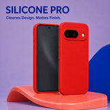 Google Pixel 9 Silicone Pro Silikon Hülle Rot – Detailansicht 5