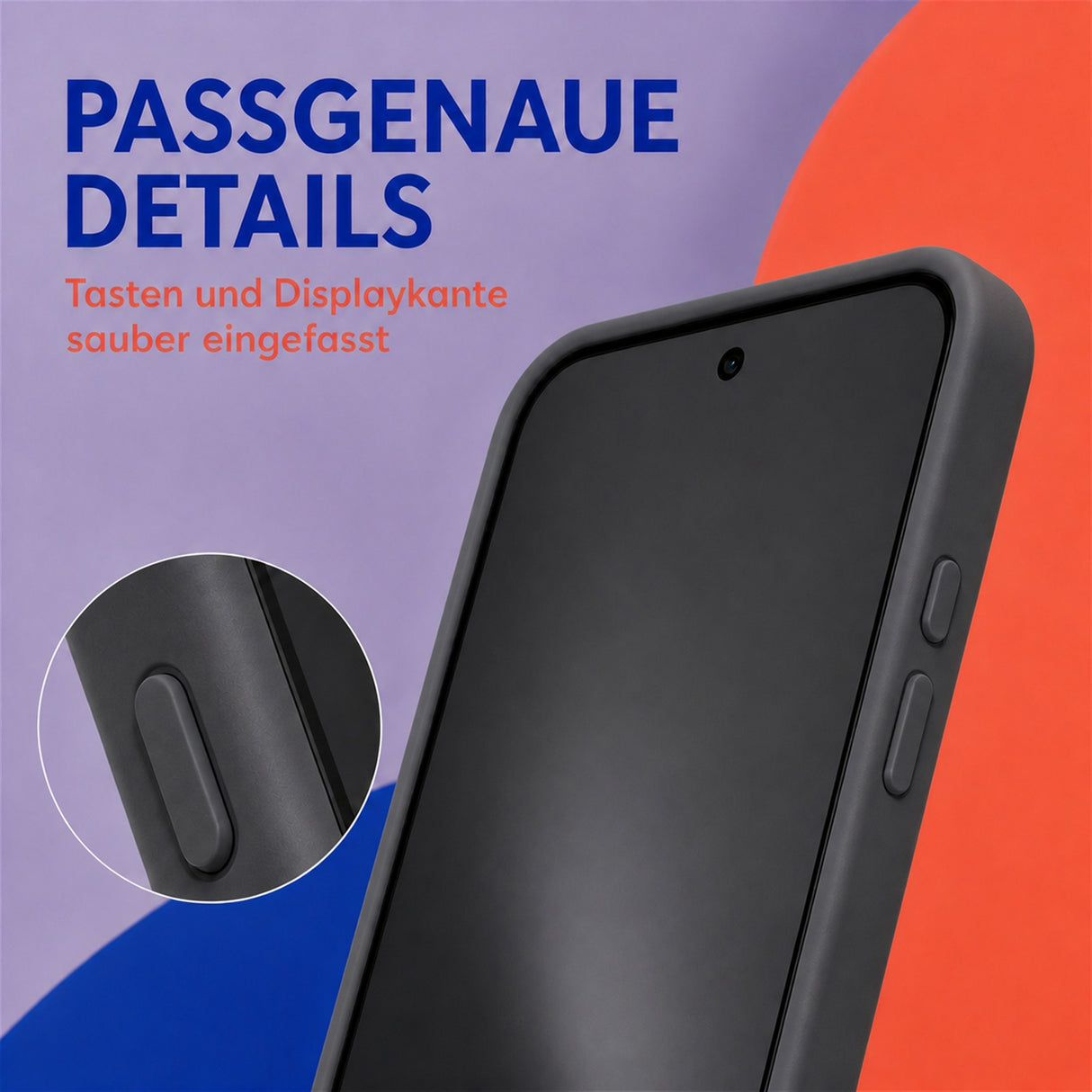 Google Pixel 9A Silicone Pro Silikon Hülle Anthrazit – Detailansicht 3