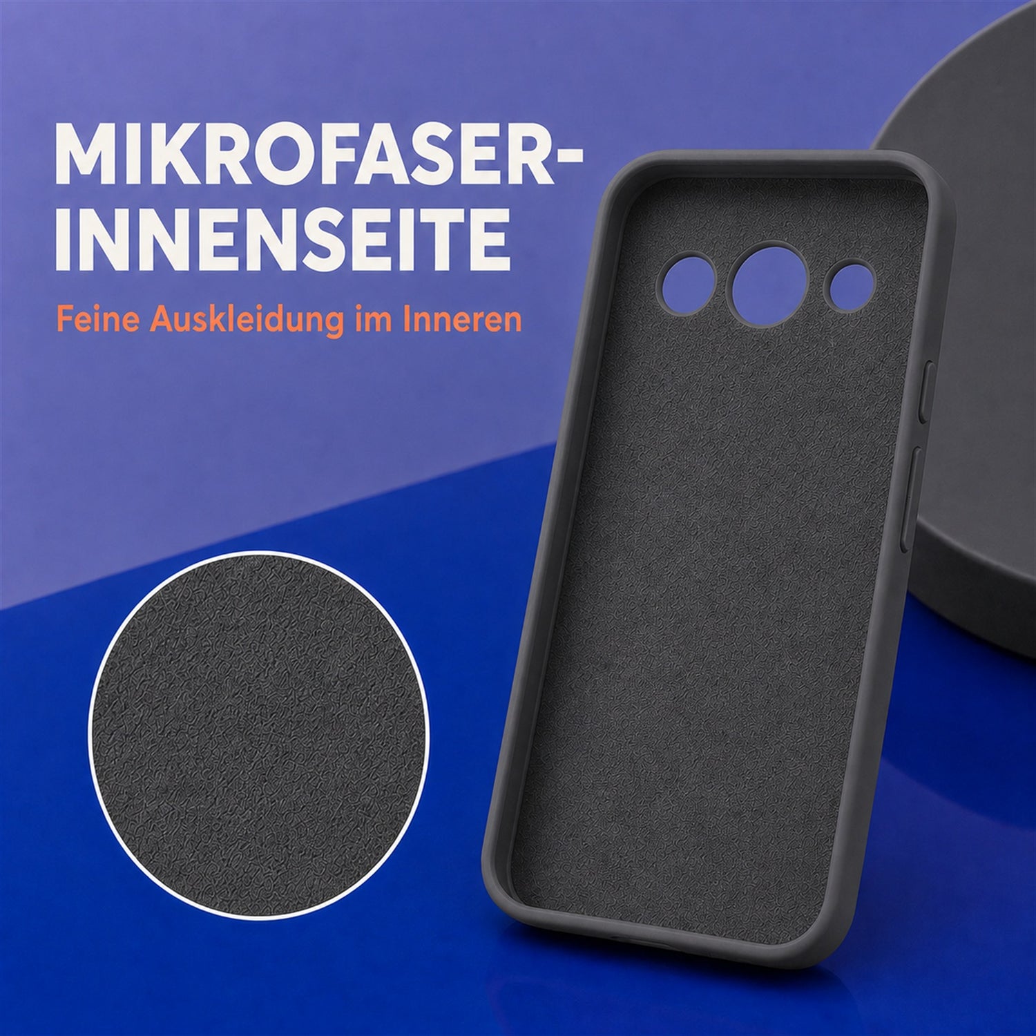 Google Pixel 9A Silicone Pro Silikon Hülle Anthrazit – Detailansicht 4