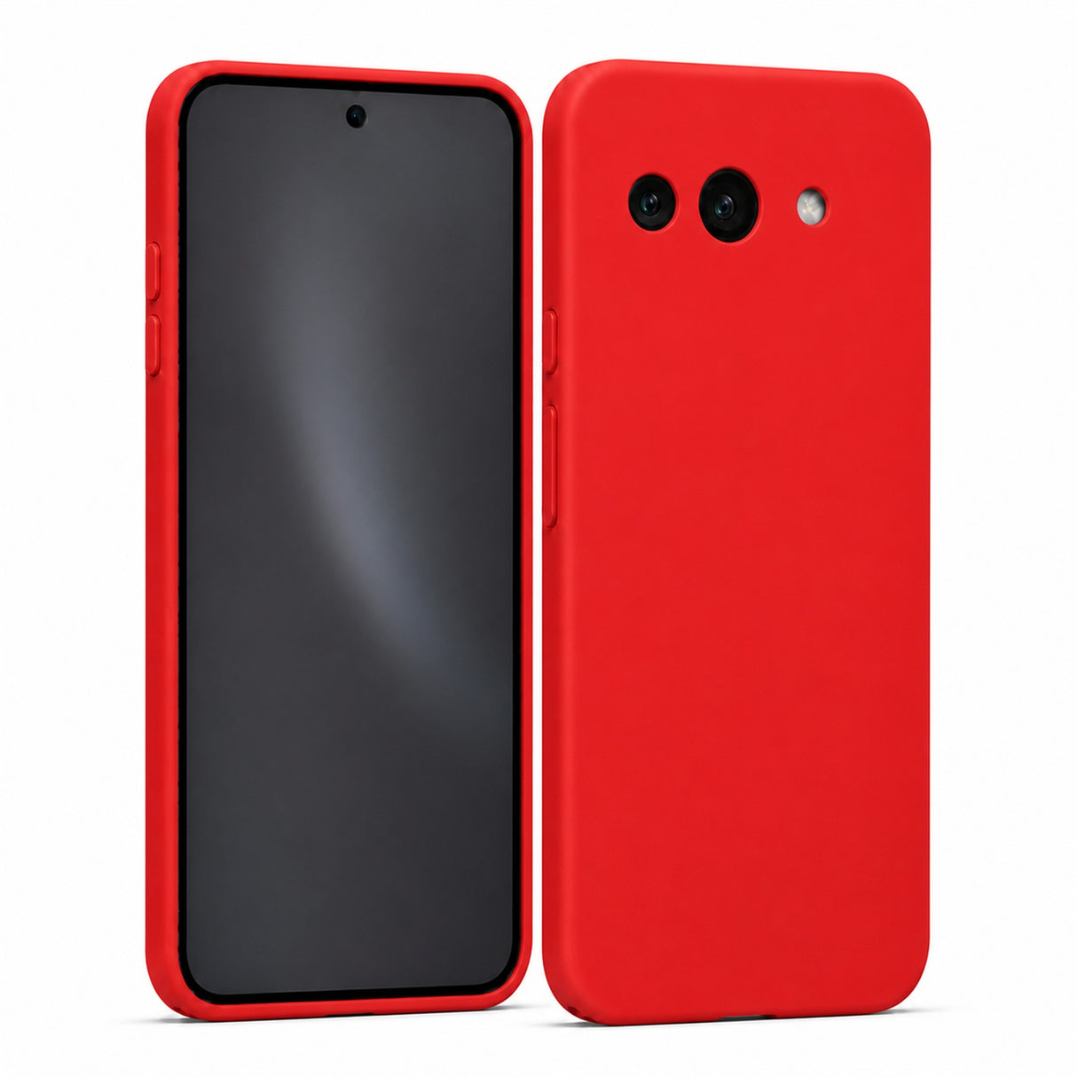Google Pixel 9A Silicone Pro Silikon Hülle in Rot – Produktansicht