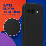 Google Pixel 9A Silicone Pro Silikon Hülle Schwarz – Detailansicht 1
