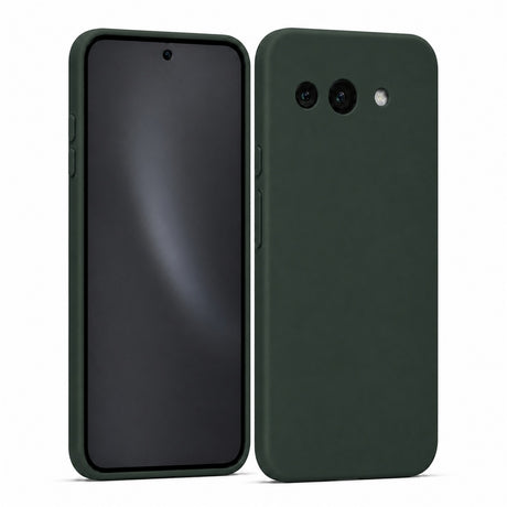 Google Pixel 9A Silicone Pro Silikon Hülle in Tannengrün – Produktansicht