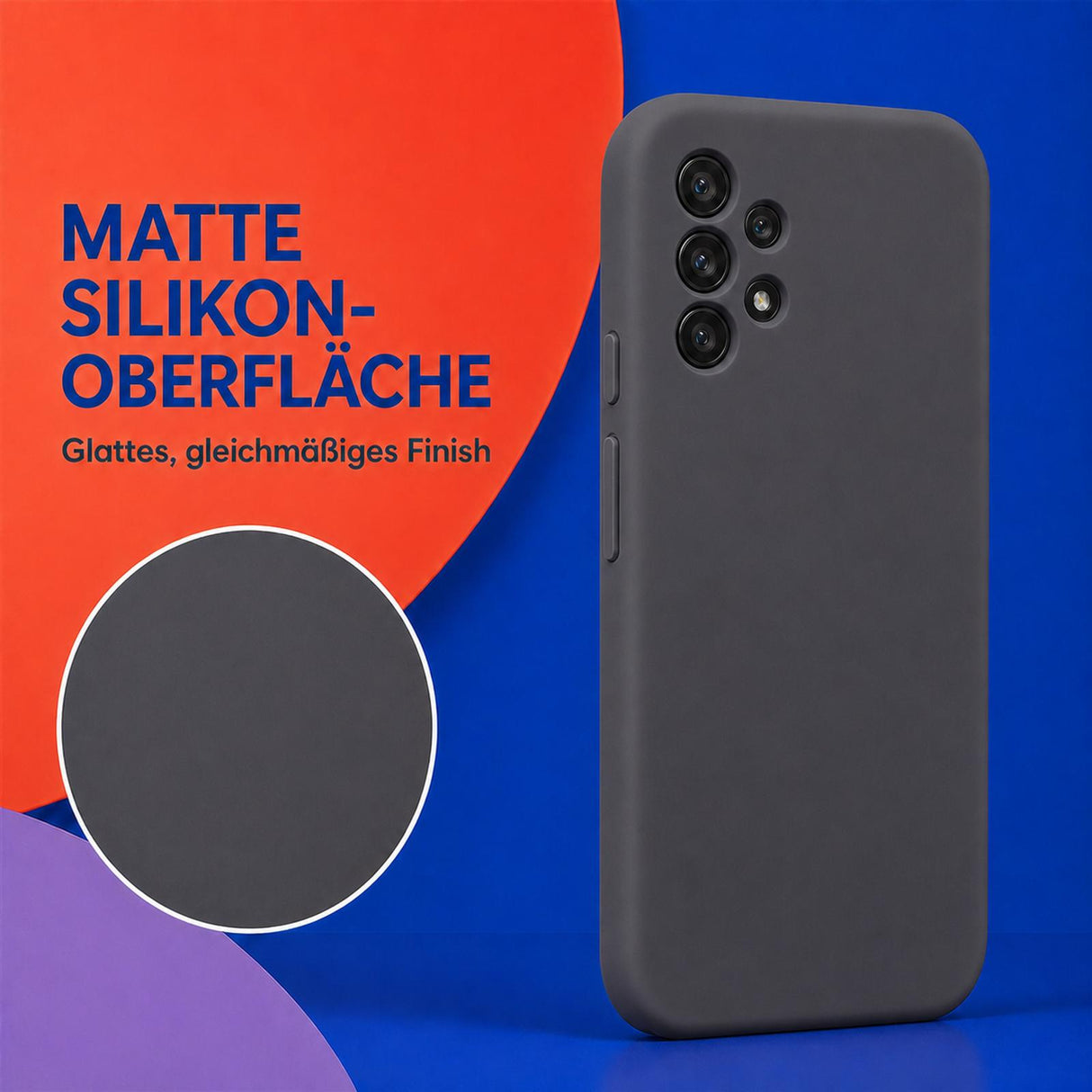 Samsung Galaxy A13 4G - Silikon Hülle Soft-Touch Anthrazit