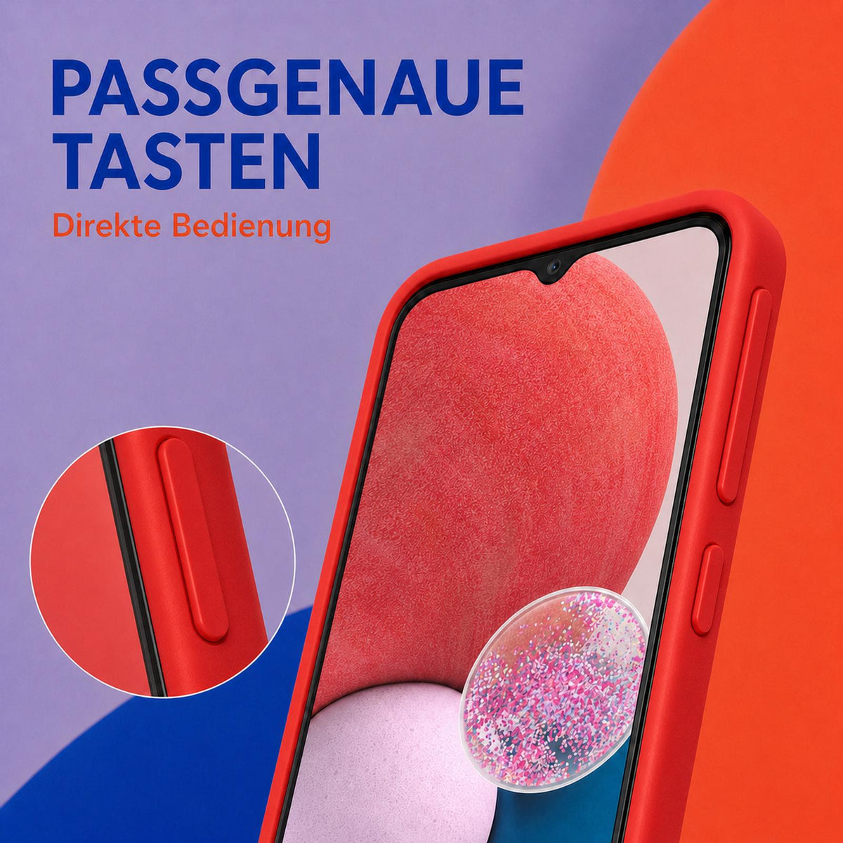 Samsung Galaxy A13 4G - Silikon Hülle Soft-Touch Rot