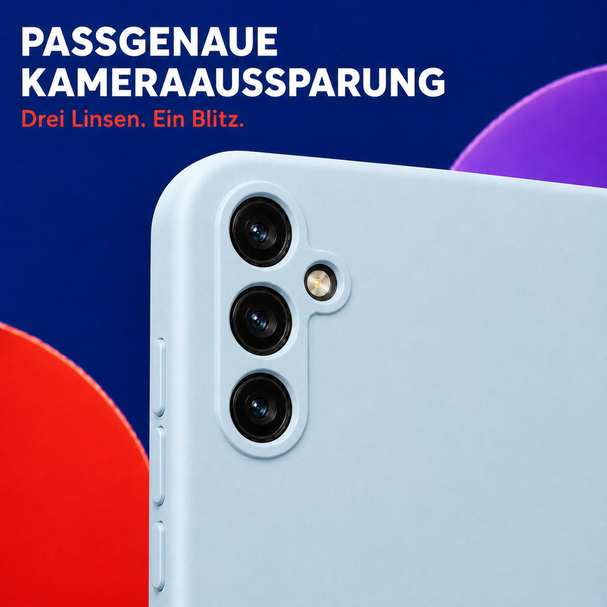 Samsung Galaxy A15 4G/5G - Silikon Hülle Soft-Touch Wolkenblau