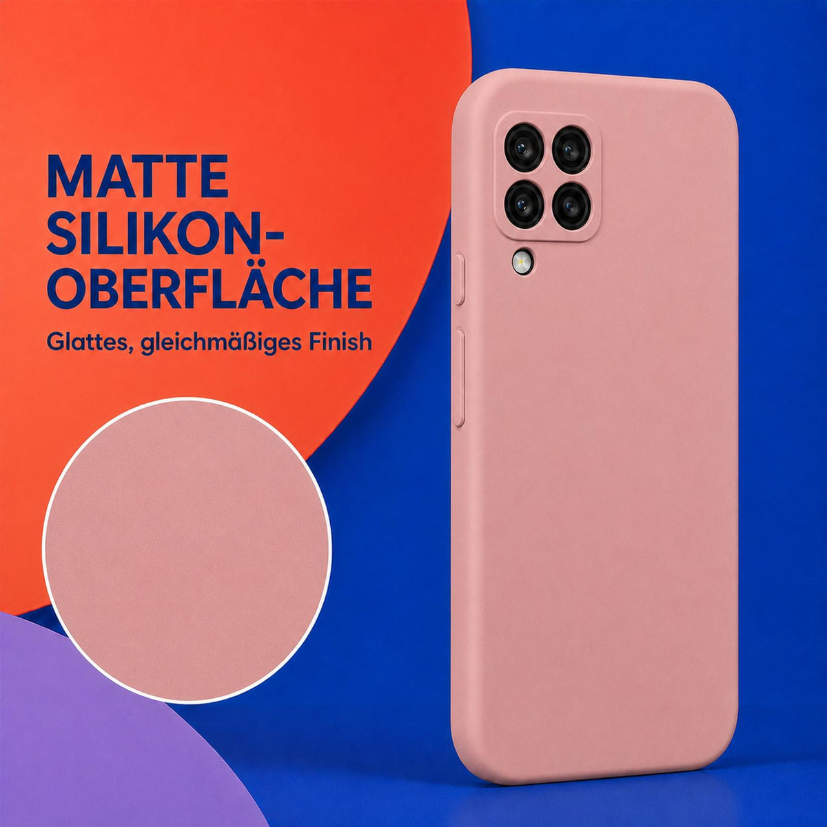 Samsung Galaxy A22 4G - Silikon Hülle Soft-Touch Altrosa