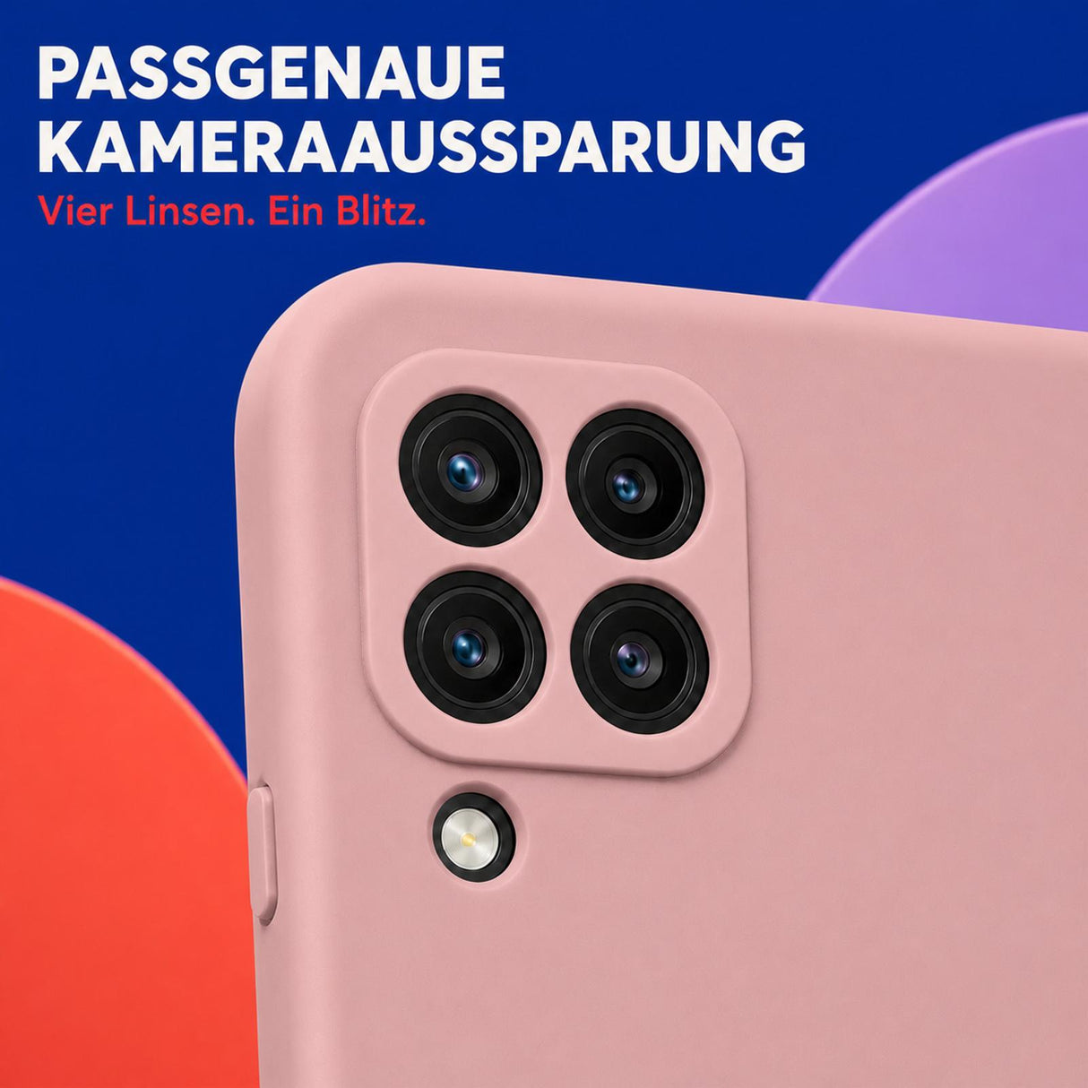 Samsung Galaxy A22 4G - Silikon Hülle Soft-Touch Altrosa