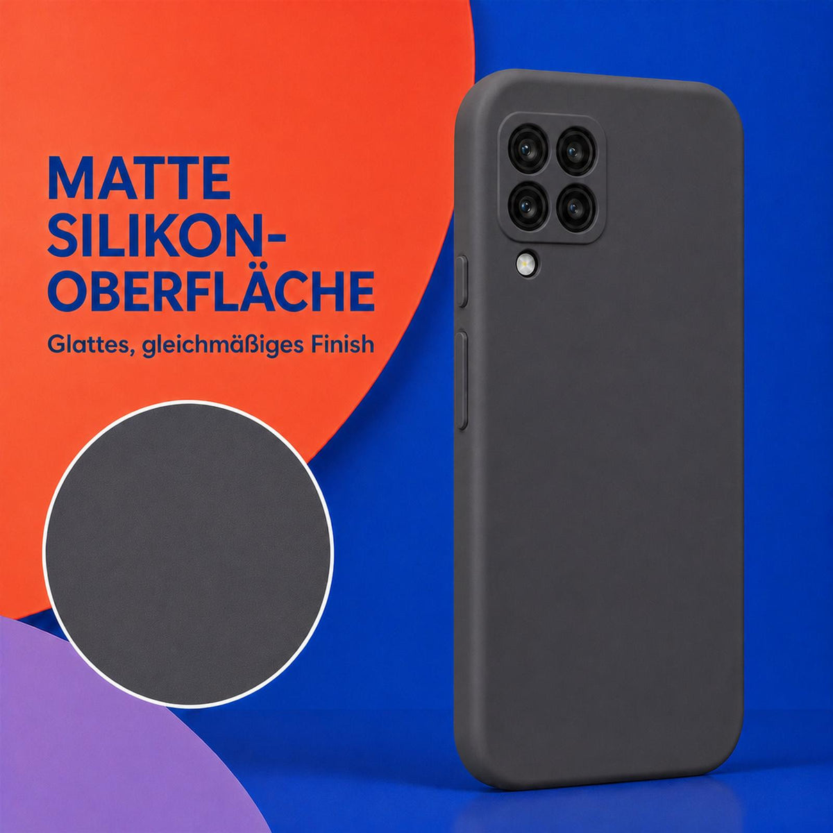Samsung Galaxy A22 4G - Silikon Hülle Soft-Touch Anthrazit