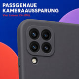Samsung Galaxy A22 4G - Silikon Hülle Soft-Touch Anthrazit