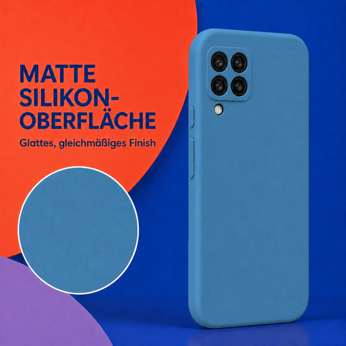 Samsung Galaxy A22 4G - Silikon Hülle Soft-Touch Marineblau