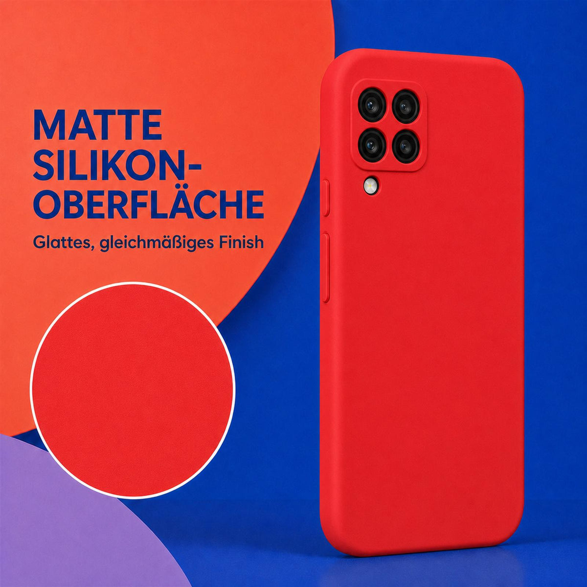 Samsung Galaxy A22 4G - Silikon Hülle Soft-Touch Rot